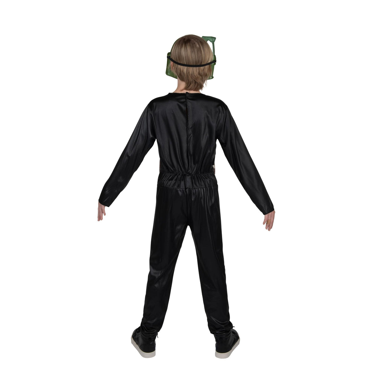 Costume d'Halloween officiel Star Wars Boba Fett pour enfant - Combinaison imprimée avec masque en plastique (G) noir
