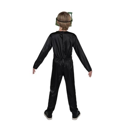 Costume d'Halloween officiel Star Wars Boba Fett pour enfant - Combinaison imprimée avec masque en plastique (G) noir