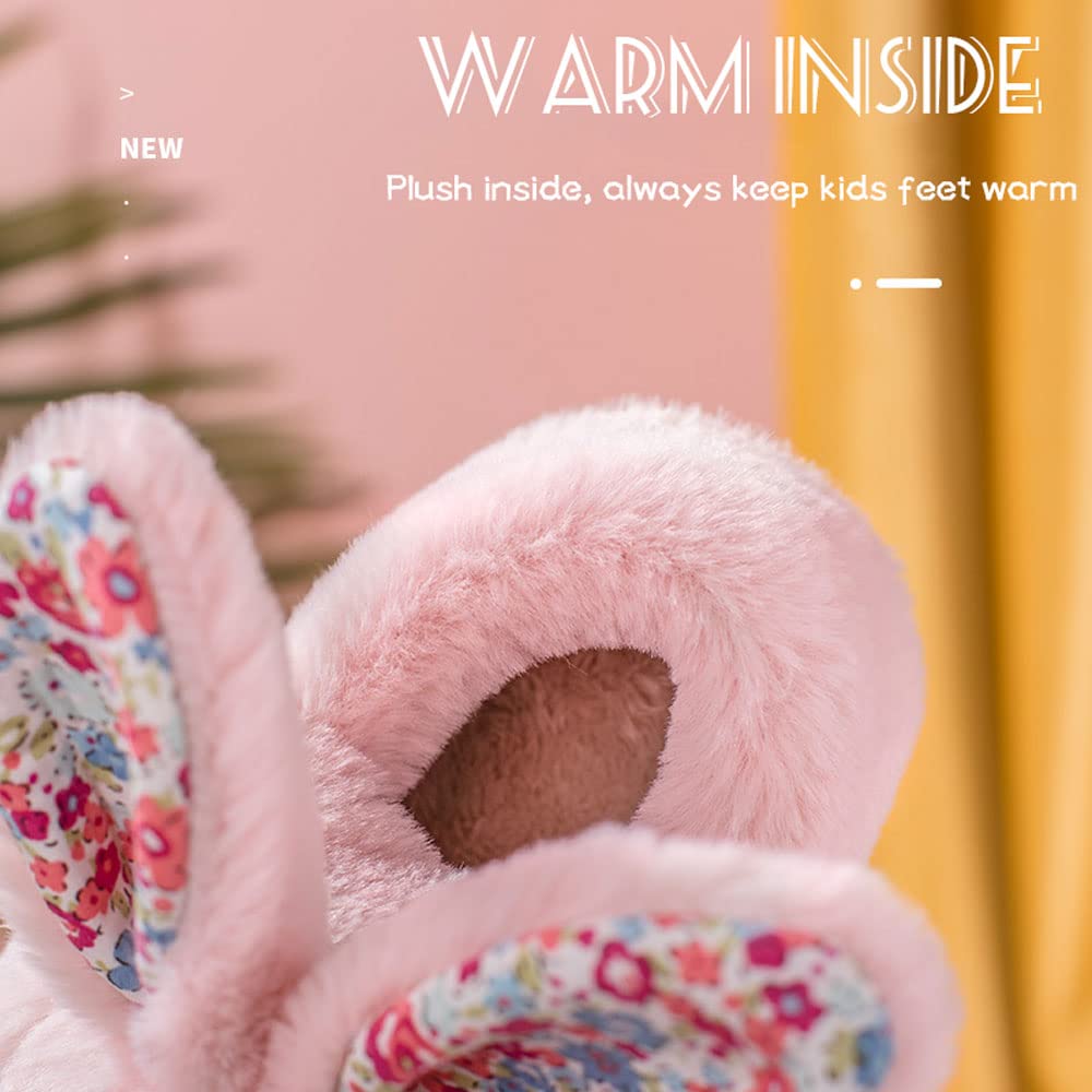 Fadezar Toddler Slippers Girl Boy House Slipper Kids Rabbit Winter Slipper Warm Bunny Slippers Soft Plush Indoor Girls Boys Slipper Cover Heel White 5-6 toddler CN 140 🍁 All In One Marketplace Canada