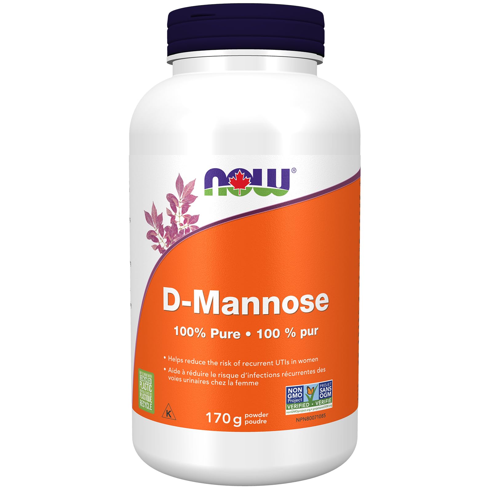 NOW Supplements, D-Mannose Powder, Non-GMO Project Verified, Healthy Urinary Tract, Unflavoured, 170g NOW