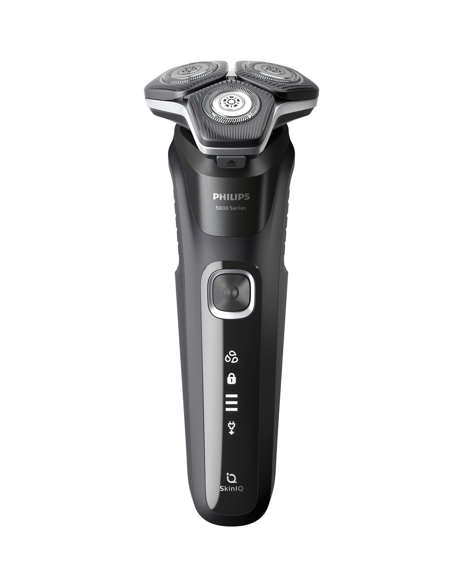 Philips Shaver Series 5000, Wet & Dry Electric Shaver, with SkinIQ Technology, Pop-up Trimmer, Charging Stand, Deep Black, Model S5898/25 - Available at All In One Marketplace Canada