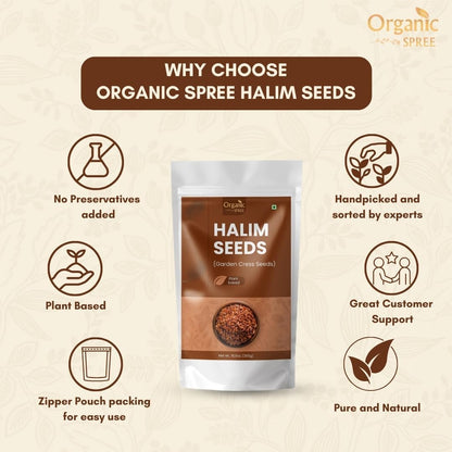 Organic Spree Garden Cress Seeds (Halim) 300g – Pure, Natural & Preservative-Free