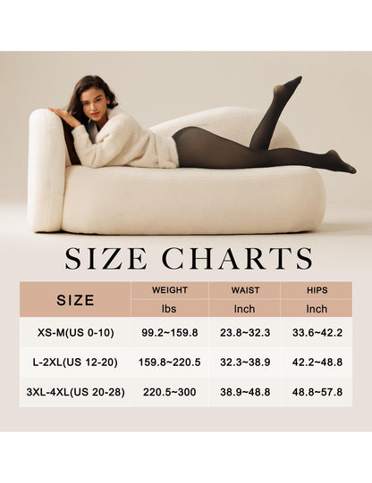 QOMEWA Women's Fleece Lined Tights Semi Opaque Thermal Tights 🍁 All In One Marketplace Canada