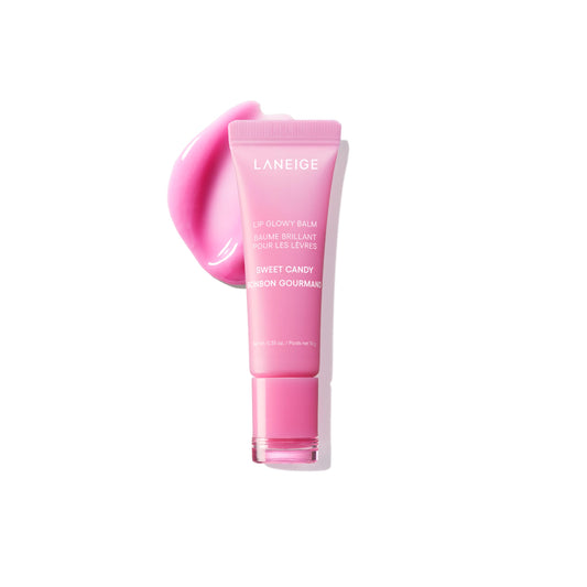 LANEIGE Lip Glowy Balm, Sweet Candy: Sheer Tinted Lip Moisturizer with Shea Butter, for Hydrating Shine & Soft Lips