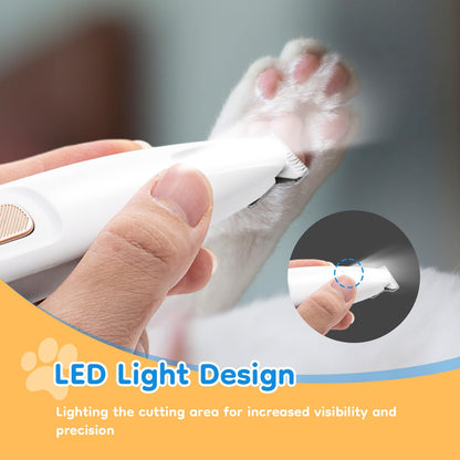 Mcbazel Cordless Dog Paw Trimmer with LED Light, Quiet Precision Pet Grooming Kit for Dogs and Cats, Electric Hair Clipper Pet Shaver for Paws, Face, Ears and Sensitive Areas - Available at All In One Marketplace Canada
