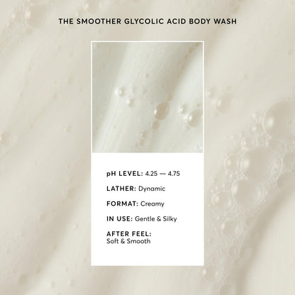 Naturium The Smoother Glycolic Acid Exfoliating Body Wash | With an AHA Blend of Glycolic & Lactic Acids, For Rough, Uneven Skin | 16.9 FL OZ / 500 ml
