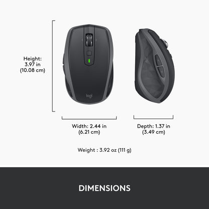 Logitech MX Anywhere 2S Bluetooth Edition Compact Wireless Mouse No USB