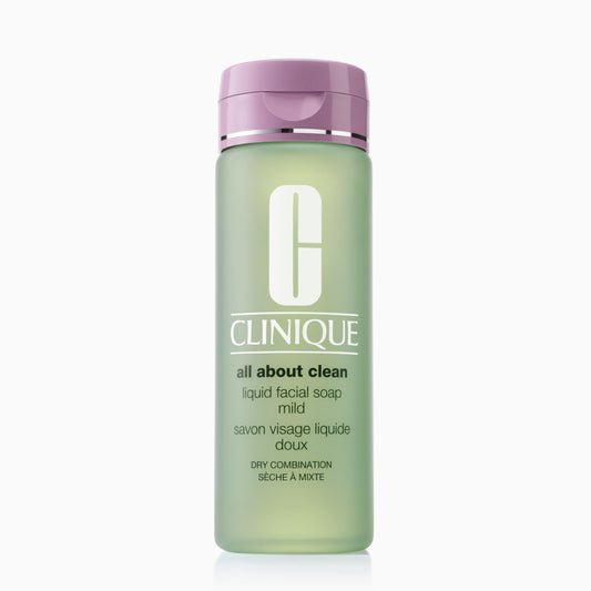 Clinique 3-Step All About Clean Liquid Gentle Facial Cleanser Soap For Dry Combination Skin Types, Mild, 200ml - Available at All In One Marketplace Canada