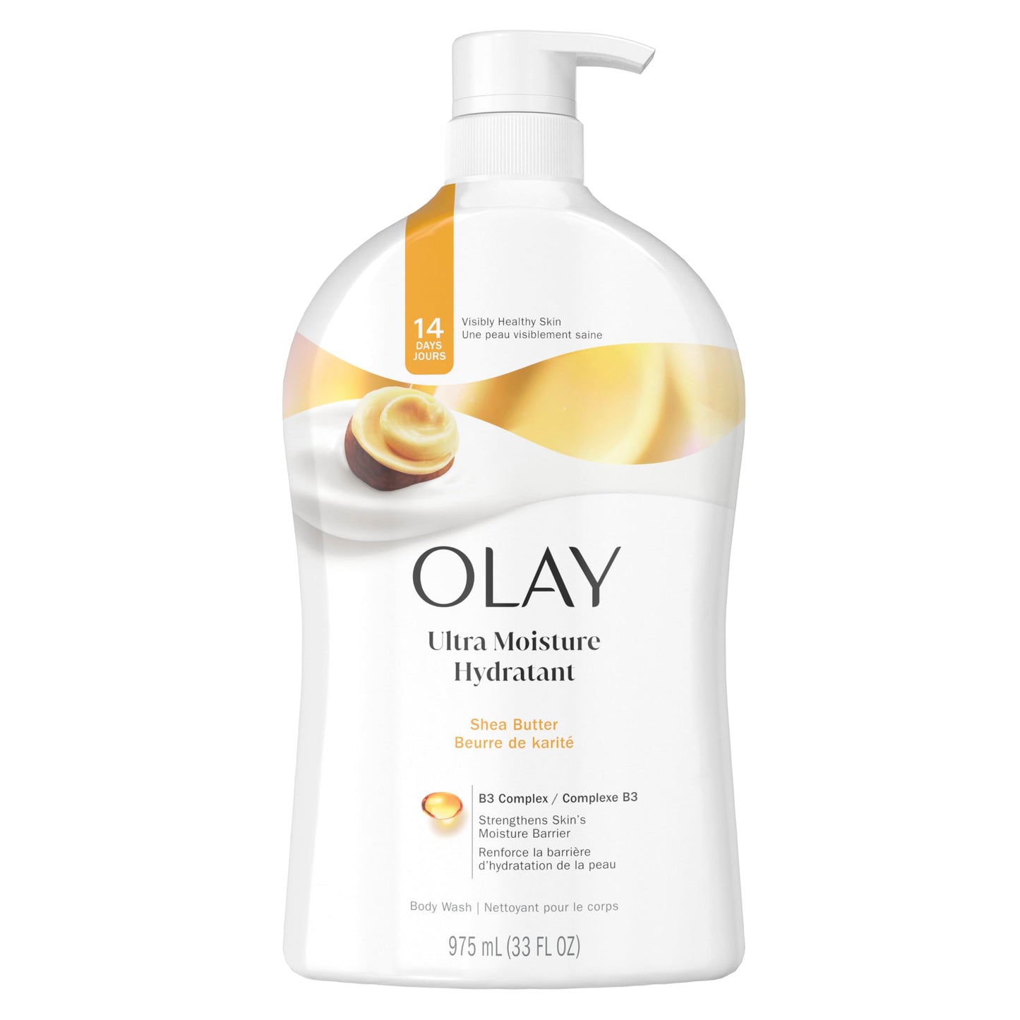 Olay Ultra Moisture Body Wash with Shea Butter, Free from Parabens, 975 ml Olay