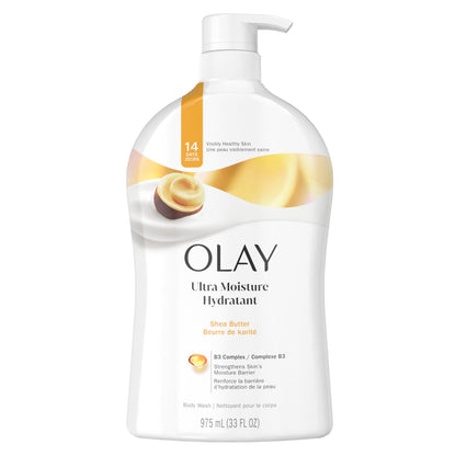 Olay Ultra Moisture Body Wash with Shea Butter, Free from Parabens, 975 ml Olay