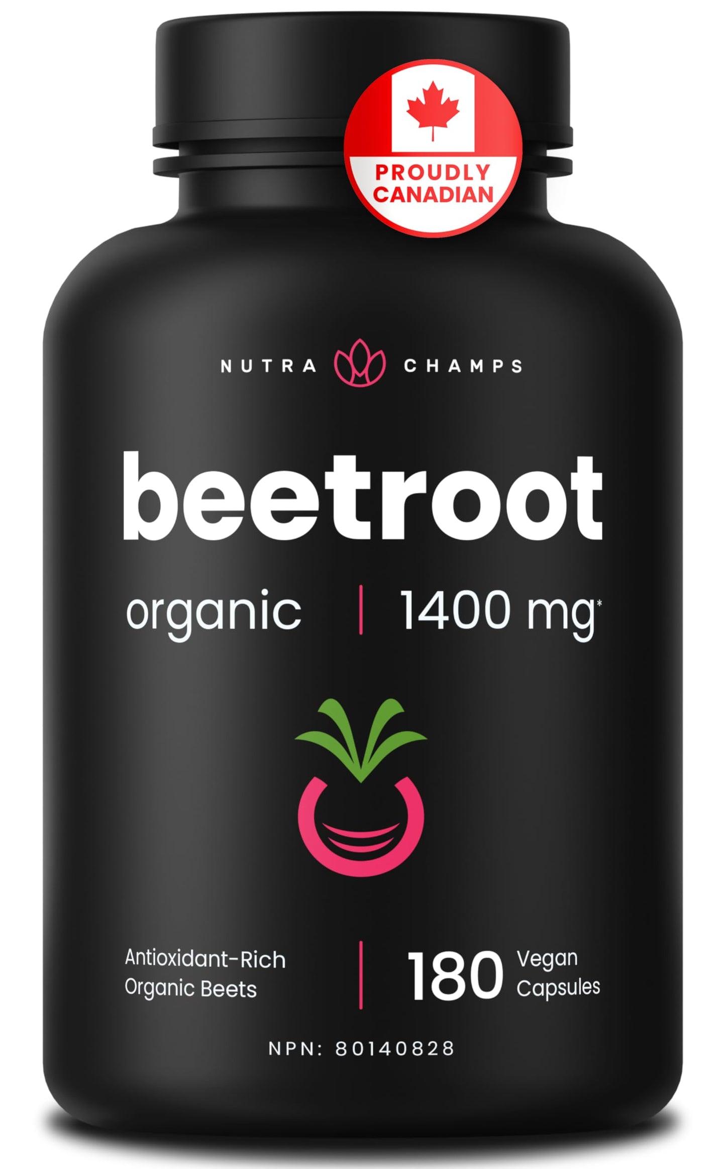 Organic Beetroot Capsules – 180 Count - Beet Root Supplement For Women & Men – Beetroot Juice Alternative – Nitric Oxide & Circulation Support – Antioxidant Beetroot Supplement - 1,400mg per Serving - Available at All In One Marketplace Canada