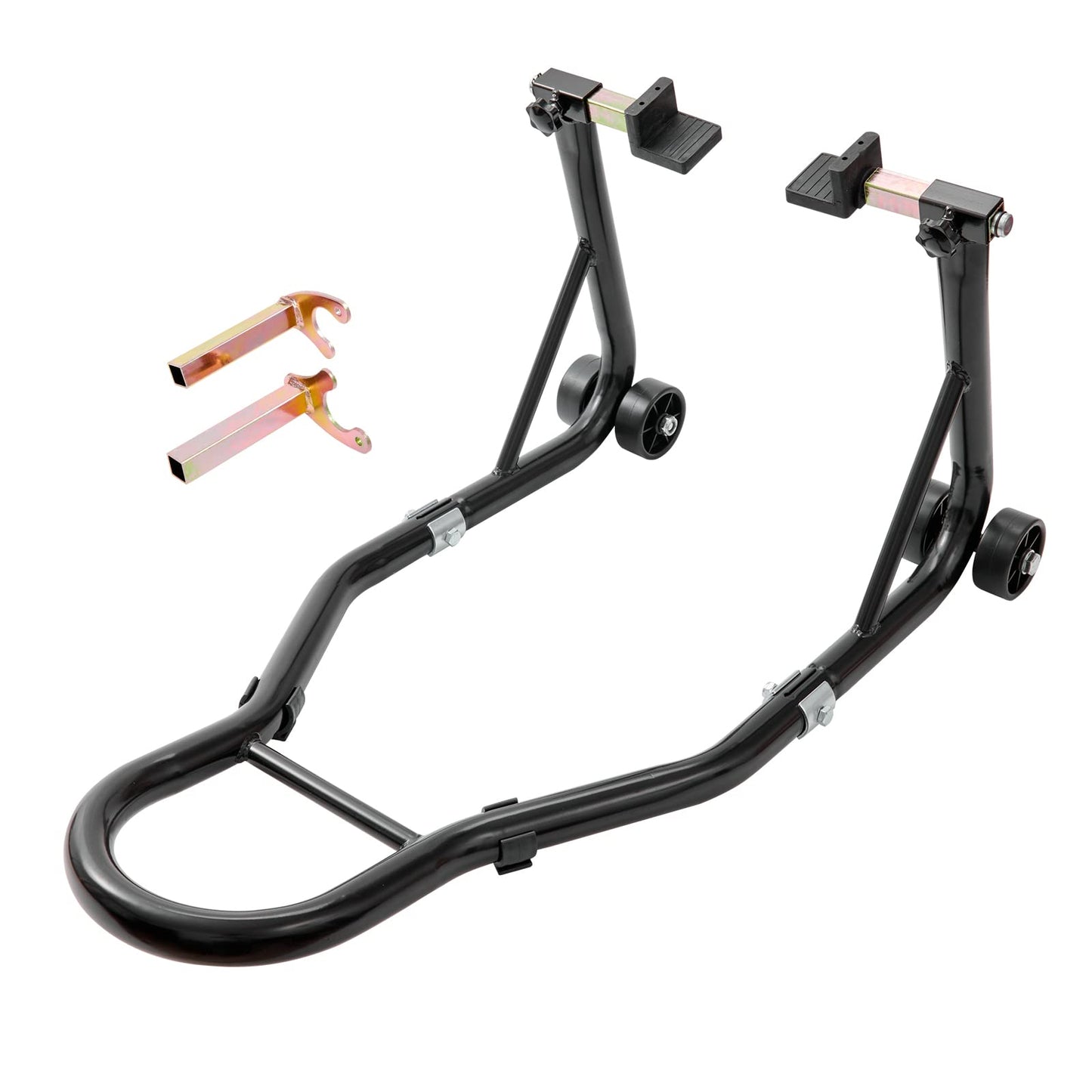 VEVOR Motorcycle Rear Wheel Stand, with U + L Fork Swingarm Spool, 850 lbs Capacity Heavy Duty Rear Wheel Stand Motorcycle Lift Jack Stand, for Suzuki Yamaha Honda Kawasaki, Black 🍁 All In One Marketplace Canada