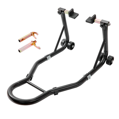VEVOR Motorcycle Rear Wheel Stand, with U + L Fork Swingarm Spool, 850 lbs Capacity Heavy Duty Rear Wheel Stand Motorcycle Lift Jack Stand, for Suzuki Yamaha Honda Kawasaki, Black 🍁 All In One Marketplace Canada