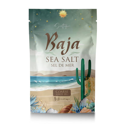 Saltique Baja Sea Salt 5lb Coarse - 90 Minerals, 4X More Than Celtic Salt - Unrefined, GMO-Free, Paleo & Vegan