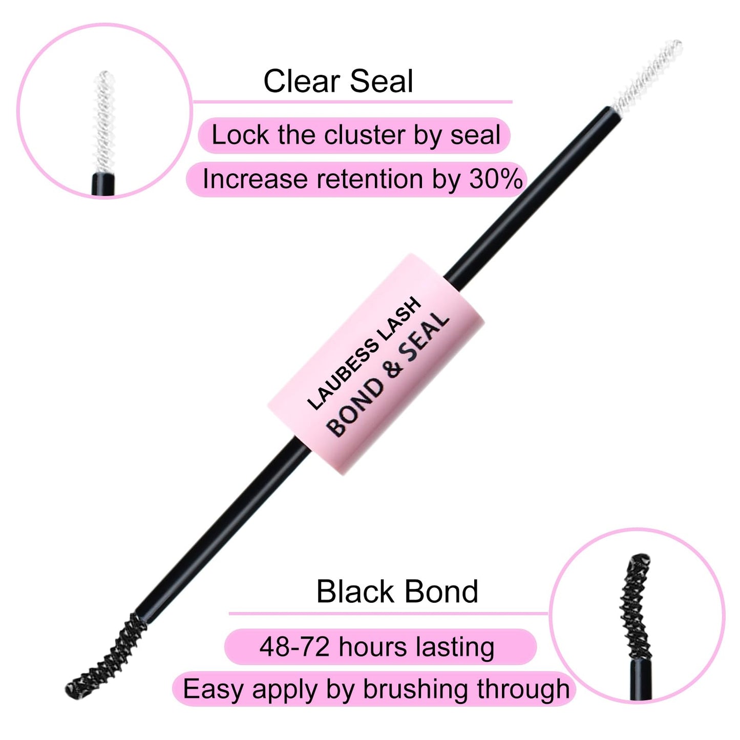 Lash Extension Kit 20D+40D Clusters With Bond and Seal - Waterproof DIY Eyelash Extension Set With Tweezers (Set 20D/40D-0.07D-9-16Mix)