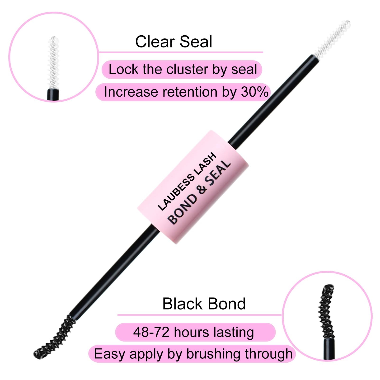 Lash Extension Kit 20D+40D Clusters With Bond and Seal - Waterproof DIY Eyelash Extension Set With Tweezers (Set 20D/40D-0.07D-9-16Mix)