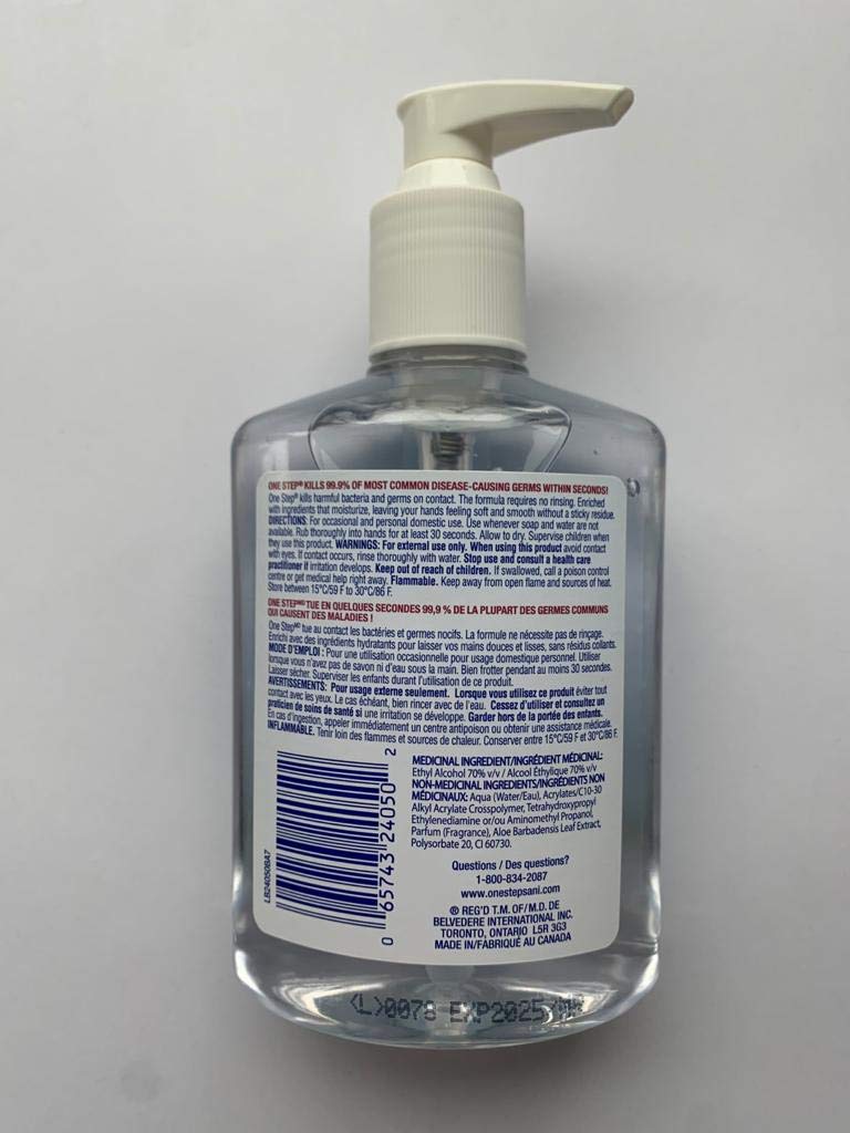 Live Clean One Step, Hand Sanitizer, 236ml, 12 count