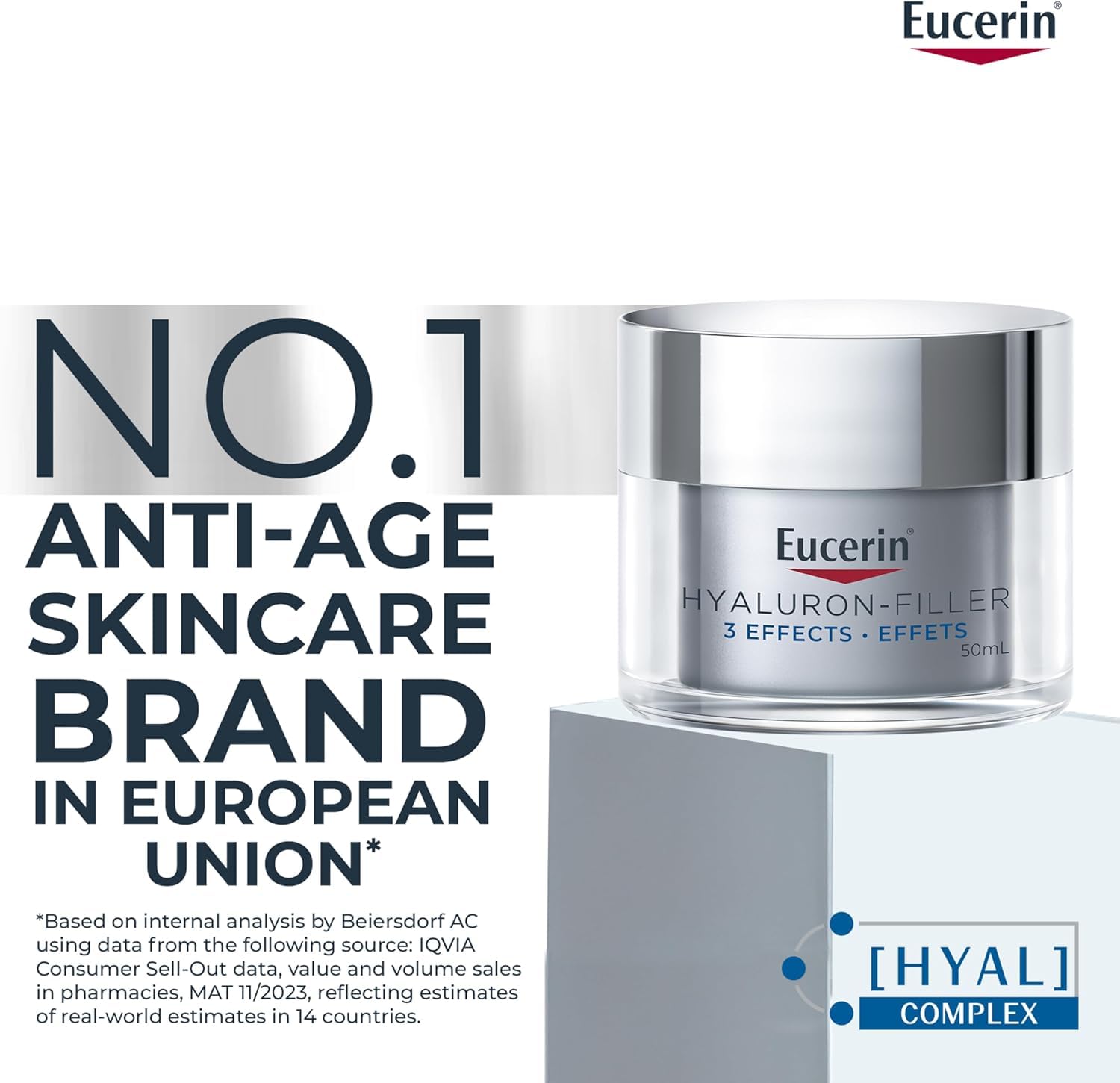 Eucerin Anti-Wrinkle Regenerating Face Night Cream, Hyaluronic Acid, 50mL Eucerin