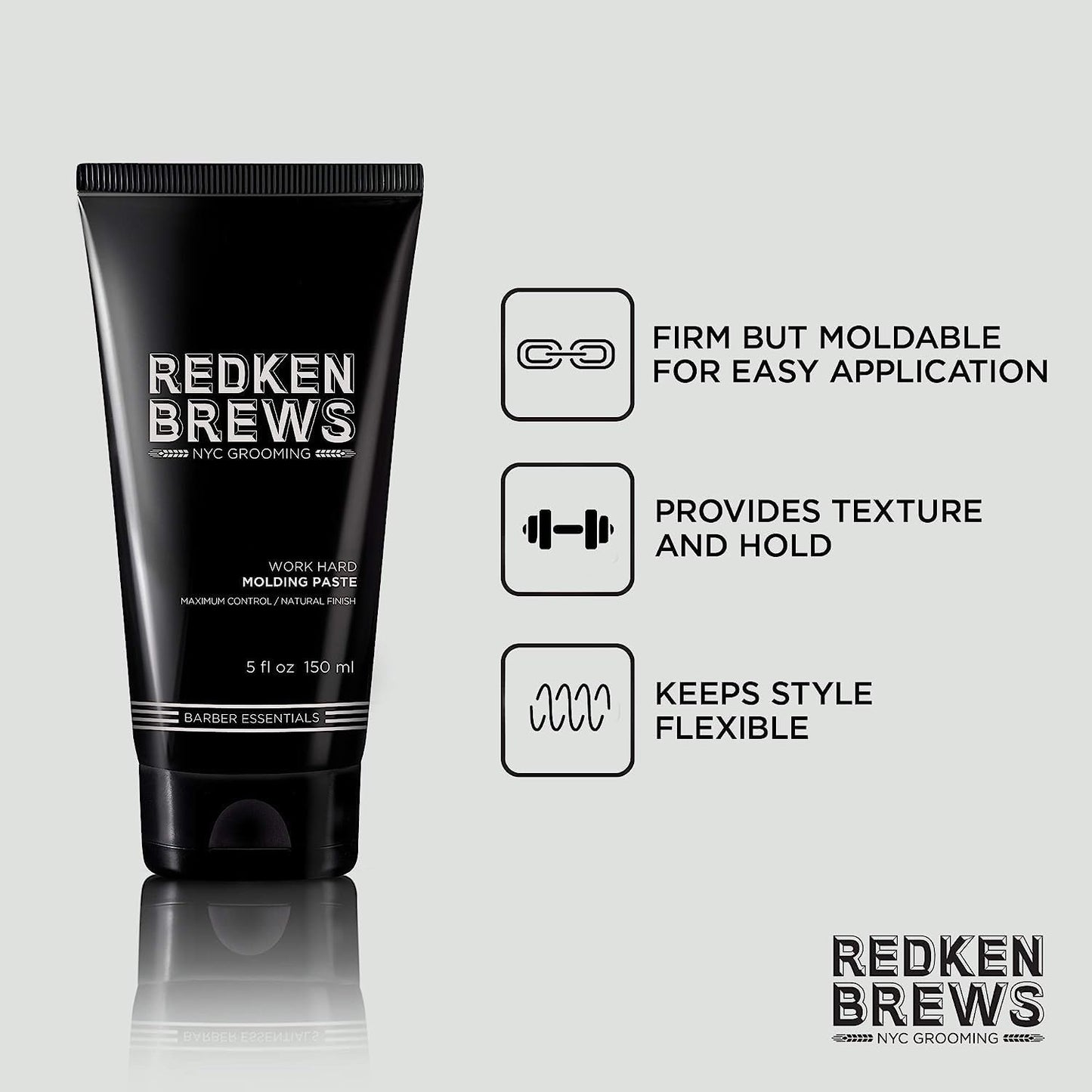 Redken Brews Molding Paste Hair Styling, 150mL Redken Brews