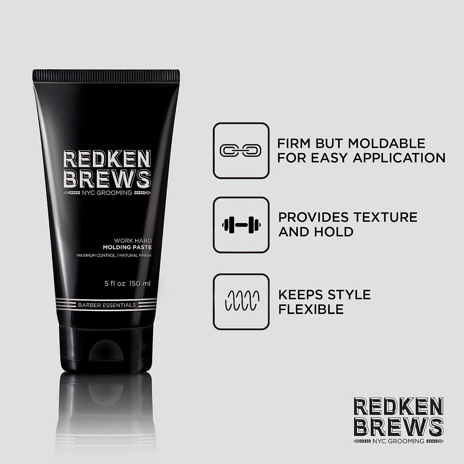 Redken Brews Molding Paste Hair Styling, 150mL Redken Brews