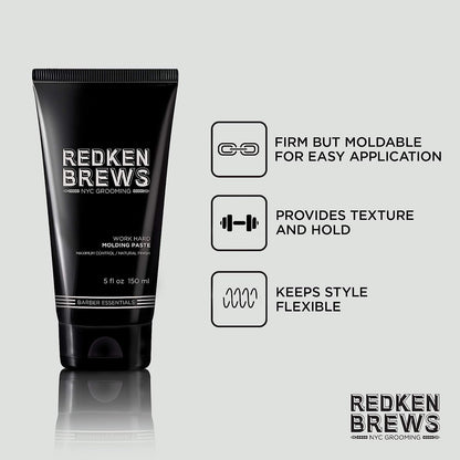 Redken Brews Molding Paste Hair Styling, 150mL Redken Brews