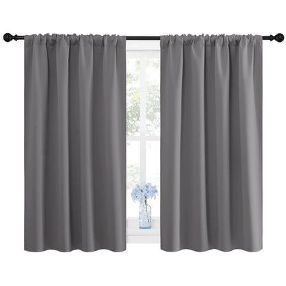 NICETOWN Blackout Kitchen Curtains 45 Inches Long, W42 x L45, Grey 🍁 All In One Marketplace Canada