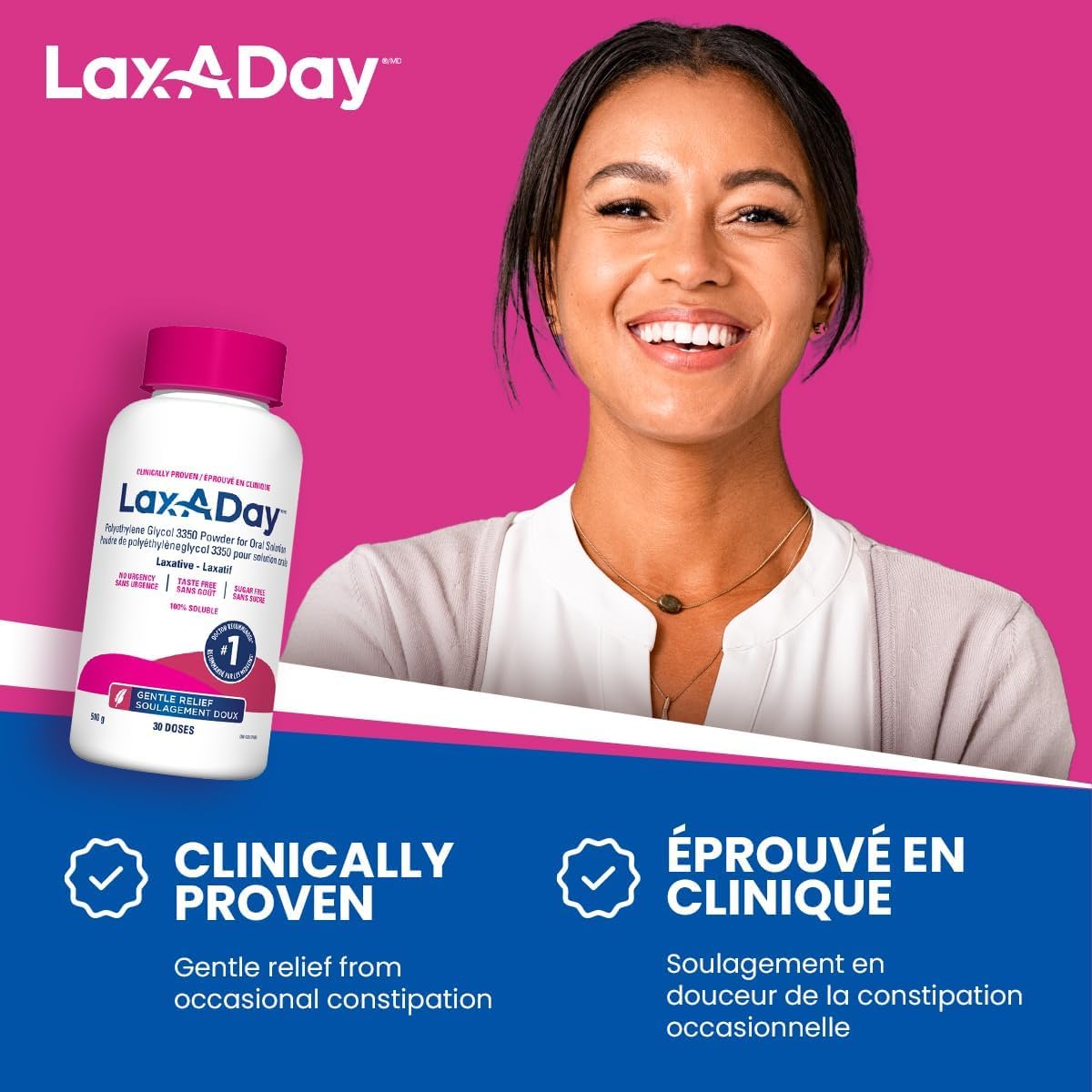 Lax-A-Day Powder Laxative for Occasional Constipation Relief, 30 Doses 🍁 All In One Marketplace Canada