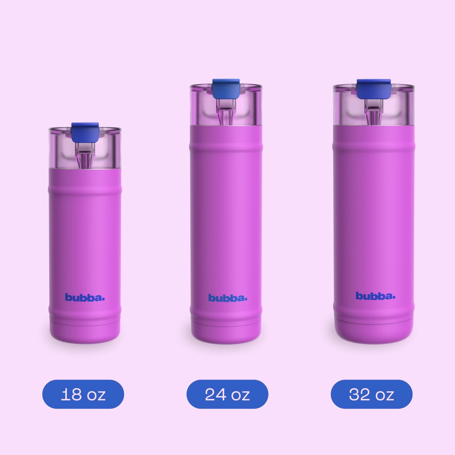 Bubba 24 oz Dualsip Water Bottle with Straw & 2-Way Lid | Leakproof Metal Tumbler | Insulated Stainless Steel | Reusable | Lightweight | Dishwasher Safe | Lead & BPA-Free | Moodbooster bubba