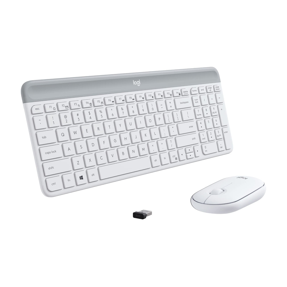 Logitech MK470 Slim Wireless Combo Compact Keyboard and Mouse - Off White