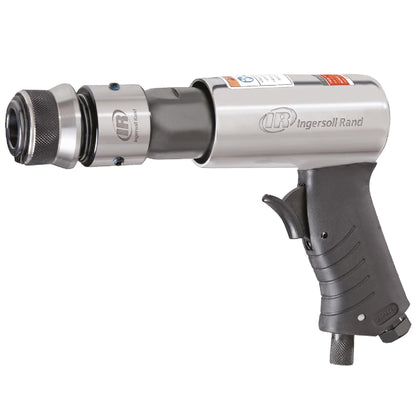 Ingersoll Rand 114GQC Air Hammer with 3-Piece Set, Tapered Punch, Panel Cutter, Flat Chisel, 2-5/8" Stroke, 3500 BPM, Plastic Handle, Gray