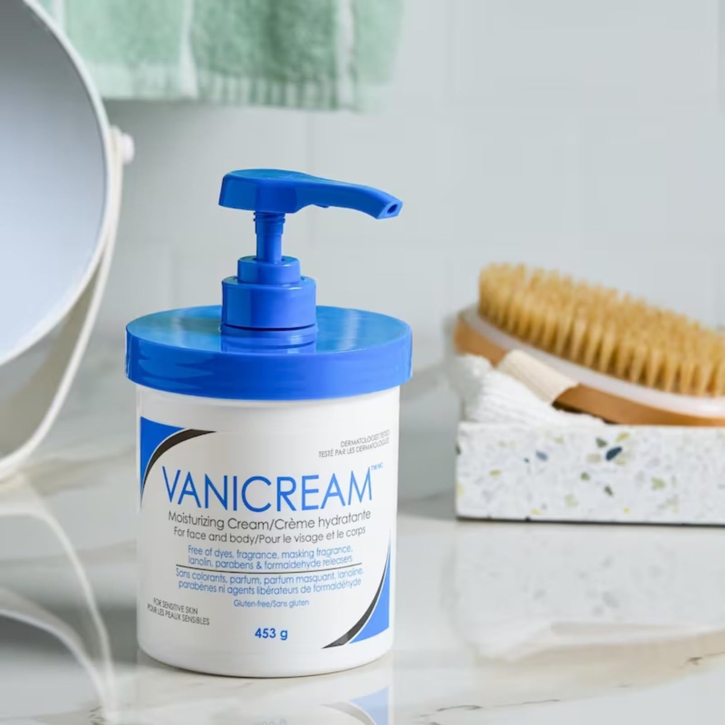 Vanicream Moisturizing Cream, 453 g – Long-Lasting Hydration for Dry, Sensitive, Irritated Skin, Face, Hands & Body, Non-Greasy, Kid-Friendly, Dermatologist Tested - Available at All In One Marketplace Canada