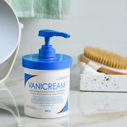 Vanicream Moisturizing Cream, 453 g – Long-Lasting Hydration for Dry, Sensitive, Irritated Skin, Face, Hands & Body, Non-Greasy, Kid-Friendly, Dermatologist Tested - Available at All In One Marketplace Canada