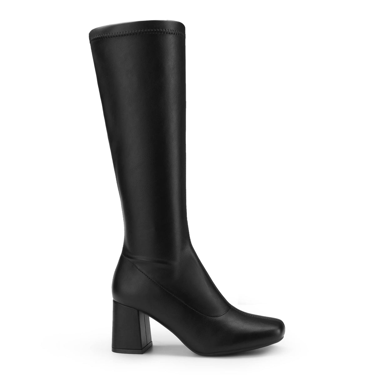 DREAM PAIRS Women Knee High Chunky Gogo Boots,Black/Pu,8 🍁 All In One Marketplace Canada