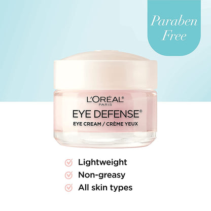 L'Oreal Paris Caffeine Eye Cream, with Hyaluronic Acid and Caffeine to Reduce look of Under Eye Wrinkles and Reduce Appearance of Puffiness, For Sensitive Skin, 15ml - Available at All In One Marketplace Canada