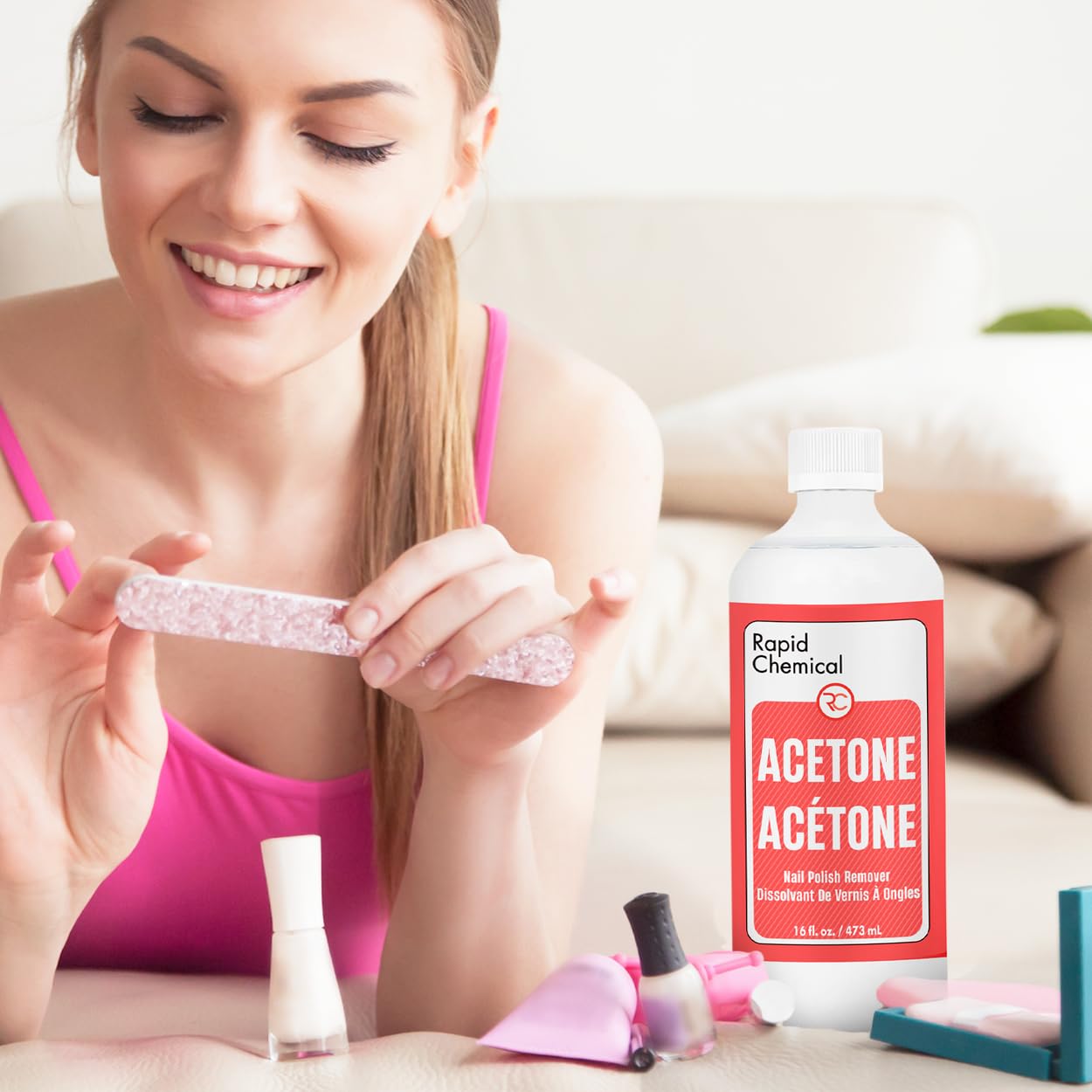 Acetone Nail Polish Remover - Made in Canada (473 ml / 16 oz) - Available at All In One Marketplace Canada