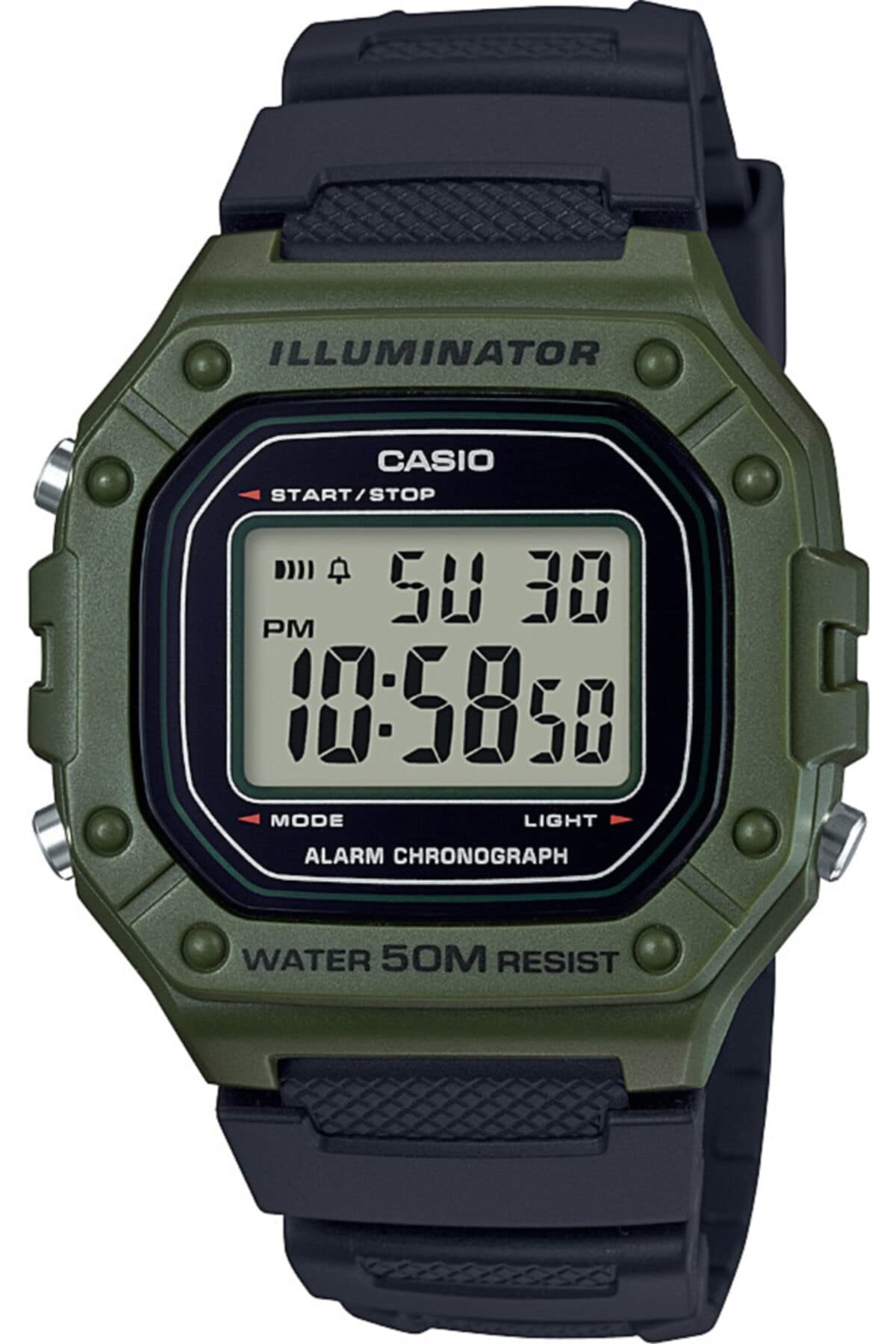 Casio Men's W-218H-3AVCF Classic Digital Display Quartz Black Watch - Available at All In One Marketplace Canada