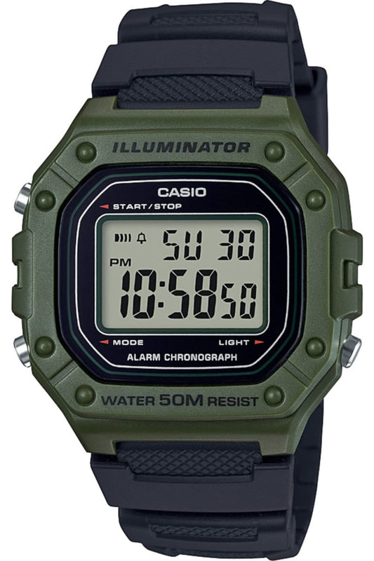 Casio Men's W-218H-3AVCF Classic Digital Display Quartz Black Watch - Available at All In One Marketplace Canada