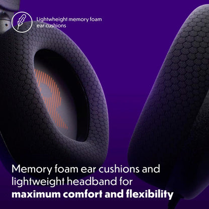 JBL Quantum 100M2 - Wired Over-Ear Gaming Headset with omnidirectional, Detachable mic with Mute Option and Fabric-Covered Memory Foam Ear Cushions, Compatible with All Platforms (Black) - Available at All In One Marketplace Canada