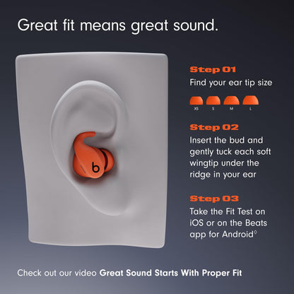 Beats - Powerbeats Fit - Wireless Noise-Cancelling Workout Earbuds with Ultimate Secure Fit, IPX4, Up to 30H of Battery Life & Charging case, Compatible with Apple & Android - Jet Black Beats