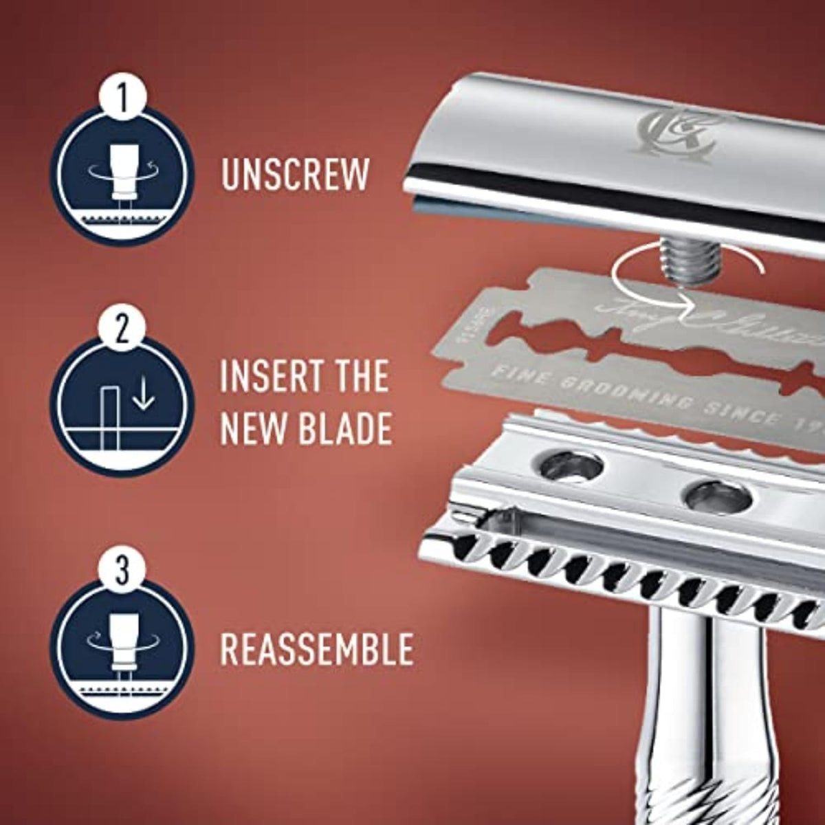 King C. Gillette Double-Edge Safety Razor blades for better control, with anti-friction coating, 100 count