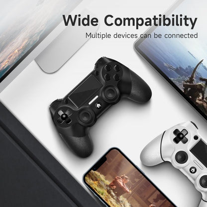 AceGamer 2 Pack for PS4 Controller, Wireless Controller for PS4/Slim/PC, with Non-Slip Grip of Both Sides and USB-C Cable! (Black and White)