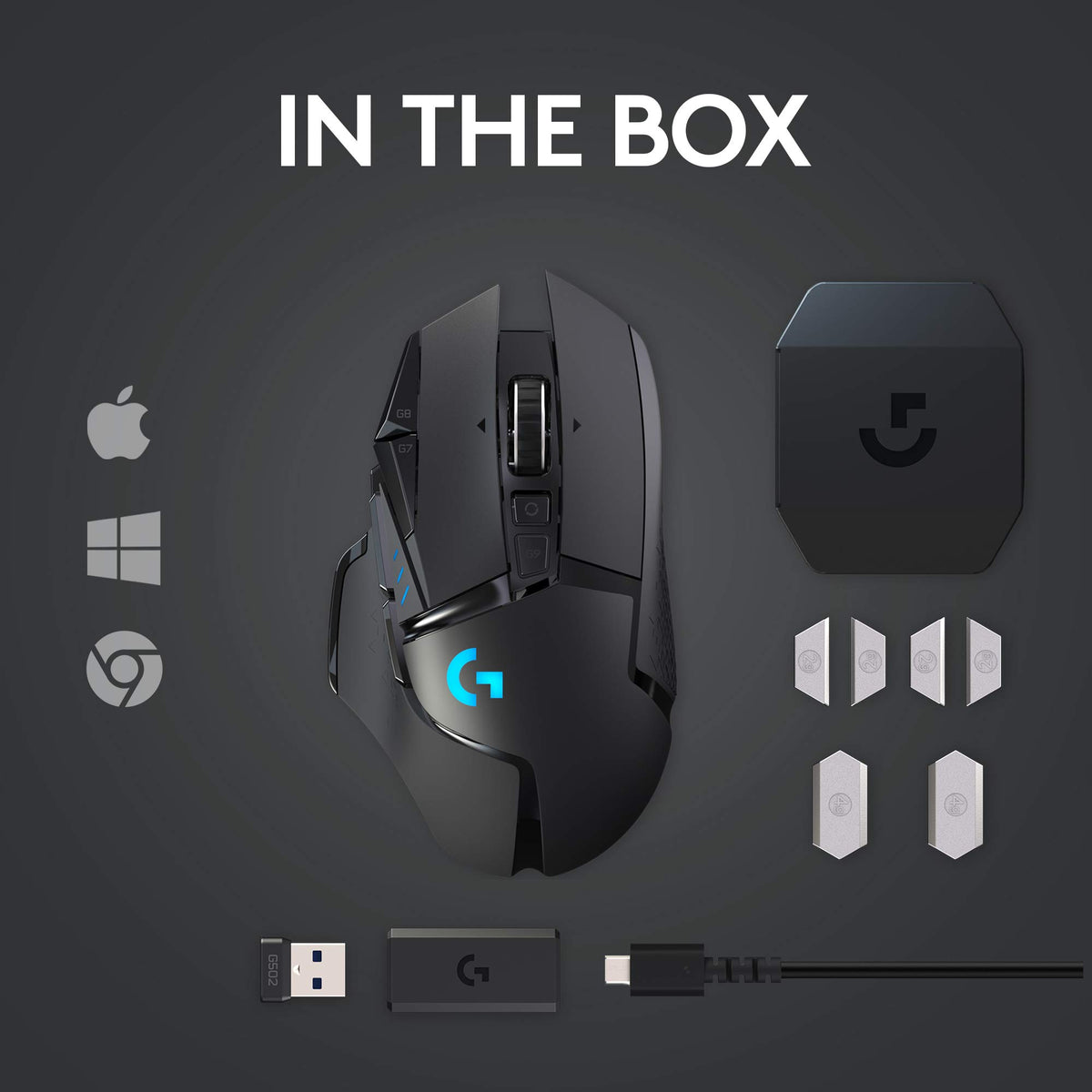 Logitech G502 Lightspeed Wireless Gaming Mouse - Black