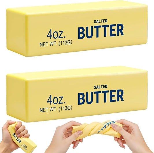 2PCS Butter Squeeze Stress Balls, Butter Stick Stress Relief Slow Rising Fun for Adults Anxiety Relief Party Favors