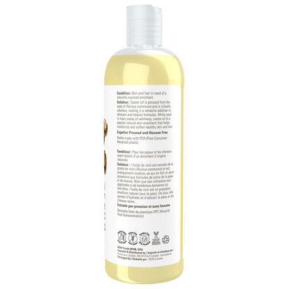 NOW Solutions, Castor Oil, 100% Pure Versatile Skin Care, Multi-Purpose Skin Softener, 473mL NOW