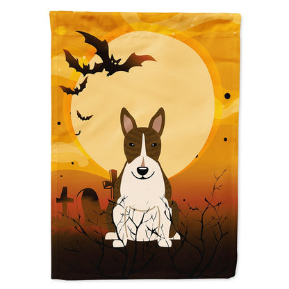 Drapeau de maison Caroline's Treasures BB4402CHF Halloween Bull Terrier bringé foncé en toile, grand, multicolore