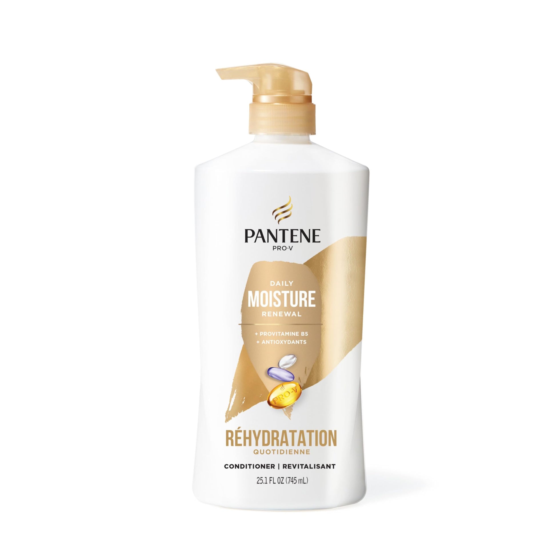 Pantene Shampoo 820 mL, Conditioner 745 mL and Hair Treatment 15 mL Set, Daily Moisture Renewal For Dry Hair, Safe For Color-Treated Hair, 1.58 L Total - Available at All In One Marketplace Canada