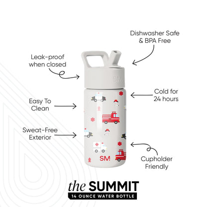 Simple Modern Kids Water Bottle & Toddler Cup | 14oz | Fire Truck 🍁 All In One Marketplace Canada
