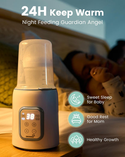 Bottle Warmer, GROWNSY 8-in-1 Fast Baby bottle Warmer with Timer LCD Display Accurate Temperature Control for Breastmilk or Formula - Available at All In One Marketplace Canada