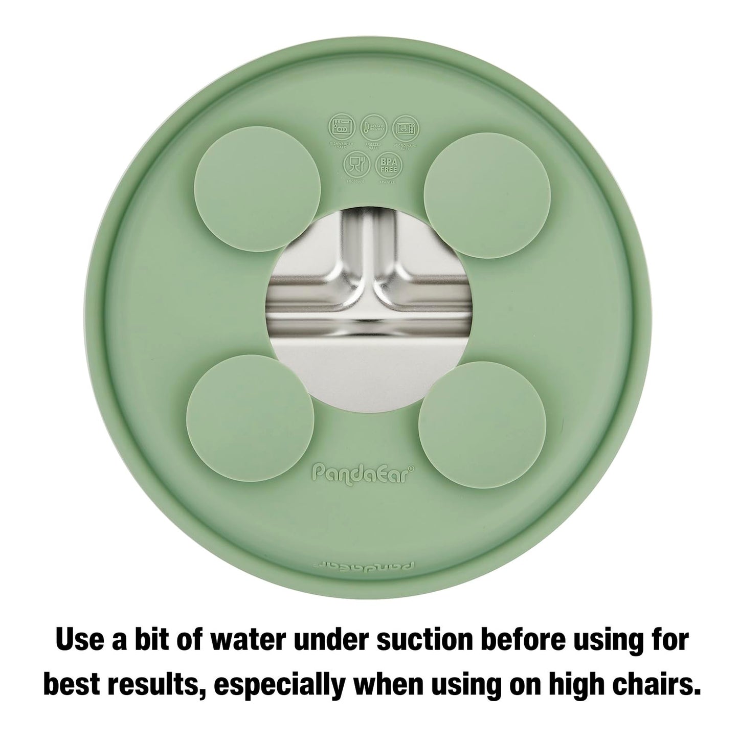 PandaEar 3 Pack Stainless Steel Baby Plates with Suction, Divided Toddler Plate for Baby Led Weaning Supplies, Non-Slip Suction Plates Baby Feeding Set, Dishwasher Safe (Blue/Green/Brown) - Available at All In One Marketplace Canada