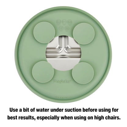 PandaEar 3 Pack Stainless Steel Baby Plates with Suction, Divided Toddler Plate for Baby Led Weaning Supplies, Non-Slip Suction Plates Baby Feeding Set, Dishwasher Safe (Blue/Green/Brown) - Available at All In One Marketplace Canada
